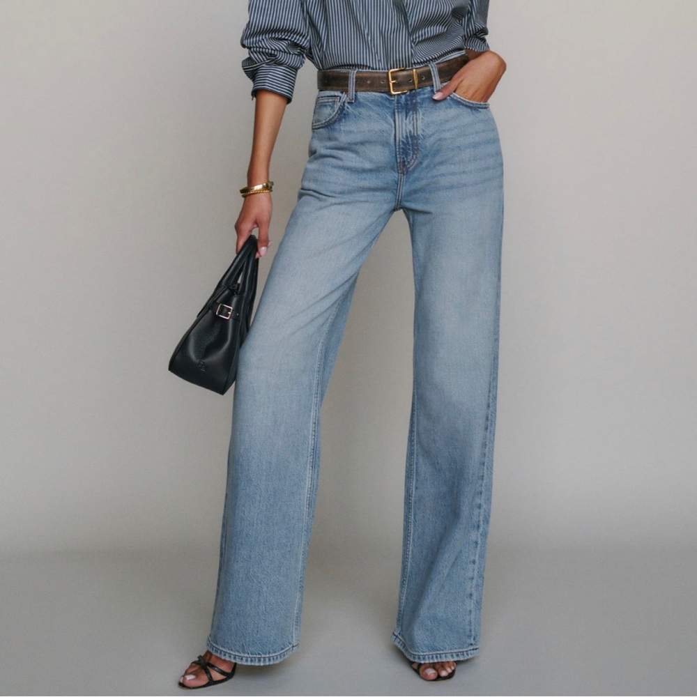 Reformation Palmer Lived-In Baggy Jeans size 33 Color Tigris NWT